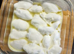 Madártej mikróban készült habbal recept fotója