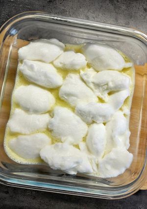 Madártej mikróban készült habbal recept fotója