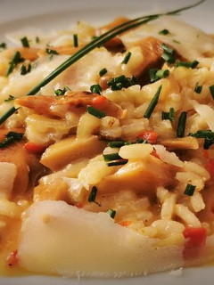 Una foto de Risotto al funghi