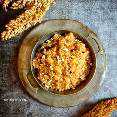 Fada Lapsi / Broken Wheat Halwa A picture of Fada Lapsi / Broken Wheat Halwa.