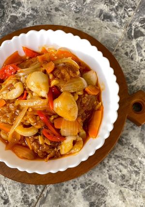 Foto resep Ayam Saus Leci