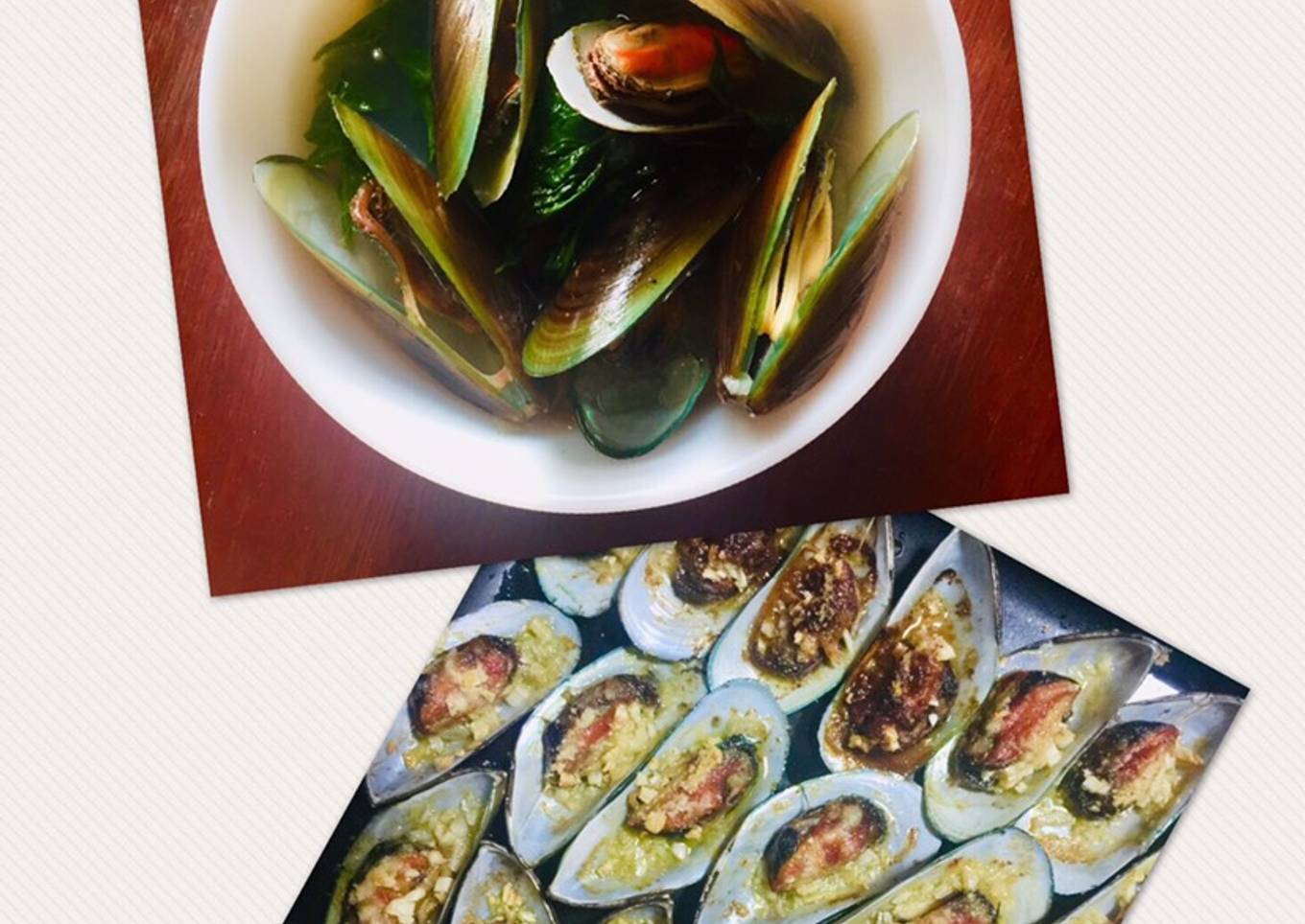 Mussels Two Ways - Baked Mussels and Mussels in Broth (Tahong)