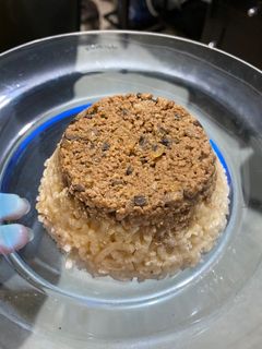 Foto resep Nasi Tim Daging dengan kaldu ayam