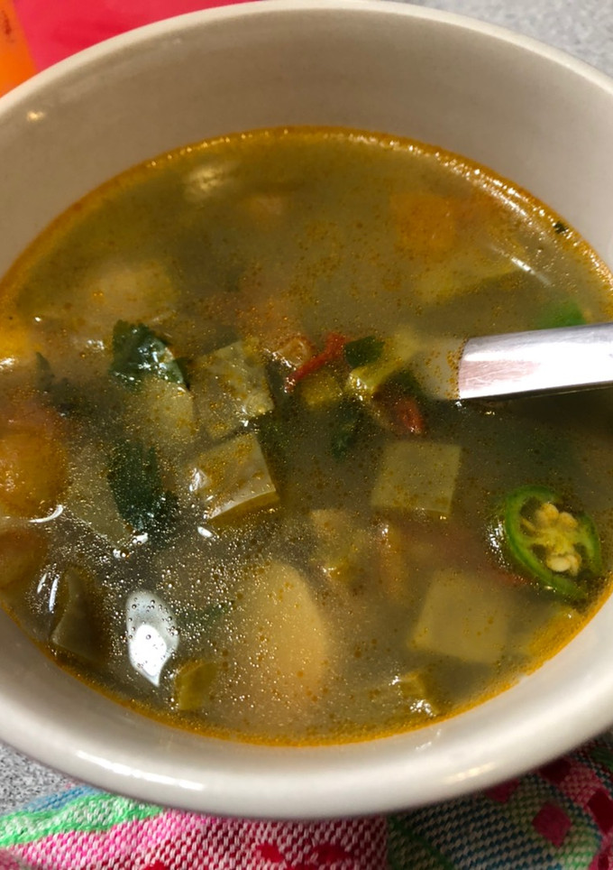Una foto de Caldo ranchero de Nopales