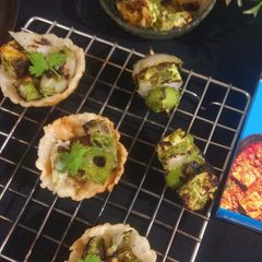 A picture of Afghani Paneer tikka in basket.