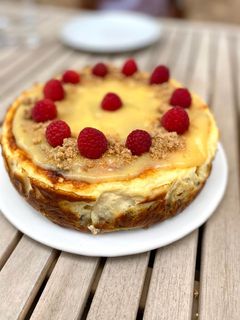 Una foto de Cheesecake con lemon curd