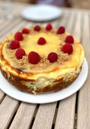 Una foto de Cheesecake con lemon curd