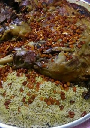 صورة لوصفة فخد مشوي مع رز