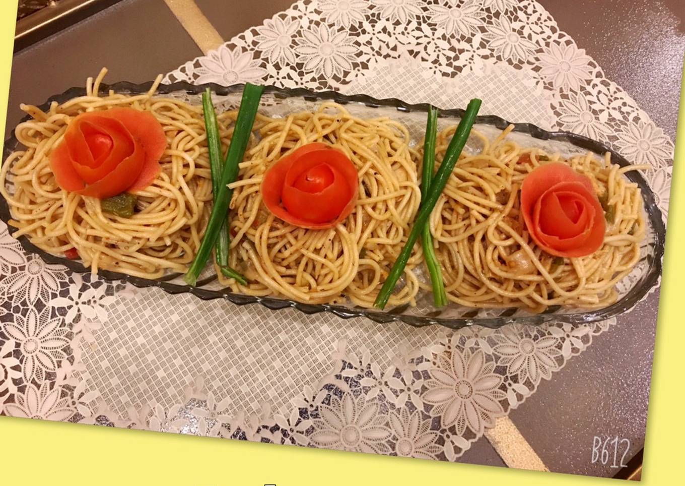 Chicken Vegetable Spaghetti Stir Fry