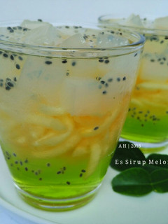 Foto resep Es Sirup Melon Daun Jeruk