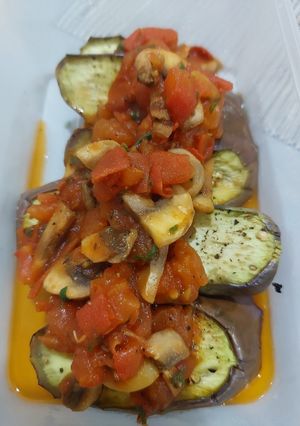 Foto resep Terong Panggang Bumbu Bolonaise (menu diet)