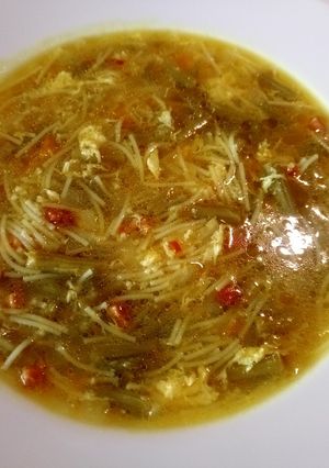 Una foto de Sopa de espárragos