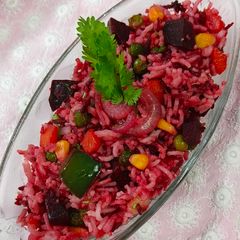 A picture of Beetroot Rice.