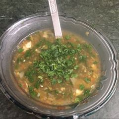 A picture of Lemon coriander soup 🍲.