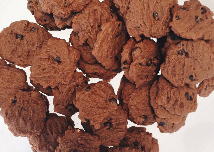 Resep Cookies coklat (foto step by step), Sempurna