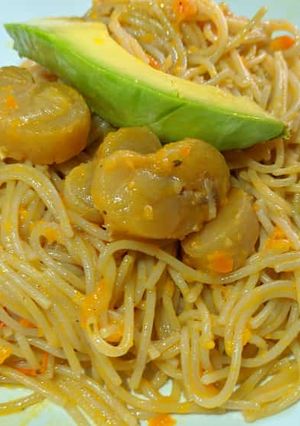 Una foto de Pasta con vieiras
