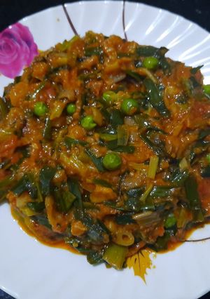 हरा प्याज़ की सब्जी (Hara pyaz ki sabzi recipe in Hindi) रेसिपी मुख्य फोटो