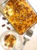 Kunafarissa (Kunafa + Harissa) with QESHTA (Thick Cream)