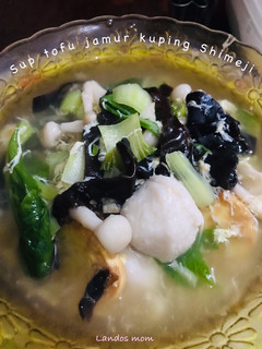 Foto resep Sup tofu jamur kuping shimeji