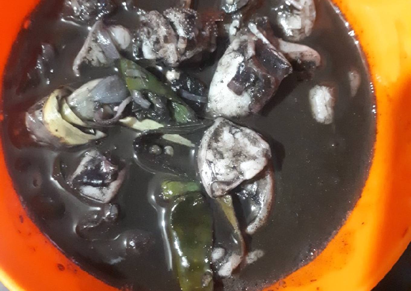 Sotong hitam rebus