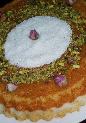صورة لوصفة بسبوسه محشيه