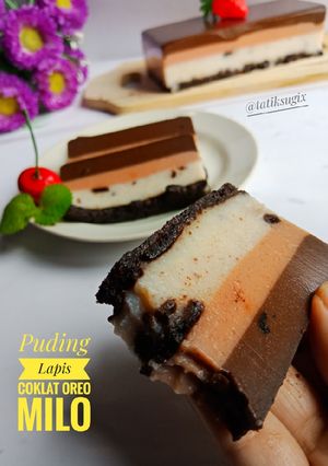 Foto resep Puding Lapis Coklat Oreo Milo