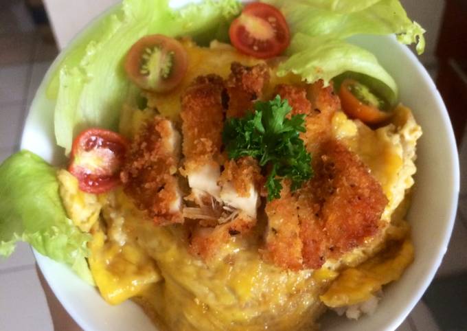 Chicken Katsu Don (Nasi Ayam Katsu) - Simple