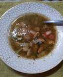 Sopa con mejillones y kanikama