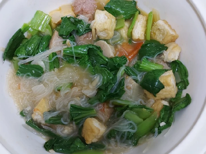 Langkah Gampang Membuat Resep Tumis pakcoy + soun Anti Ribet, Mantap Sekali