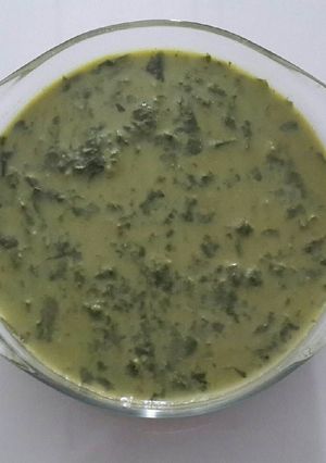 Foto resep Daun Ubi tumbuk khas sumatera utara
