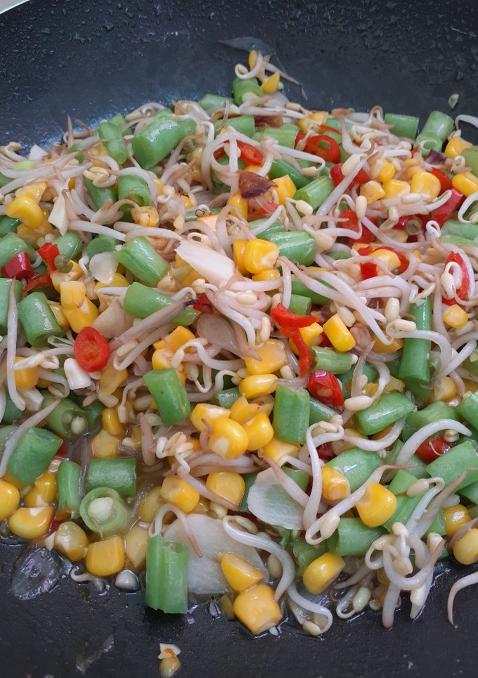 Foto resep Oseng buncis jagung tauge