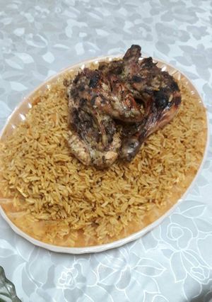 صورة لوصفة كبسة بالفراخ المشوية