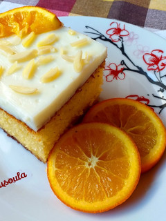 Φωτογραφία της συνταγής 🍊 Πορτοκαλόπιτα με σιμιγδάλι και κρέμα 🍊