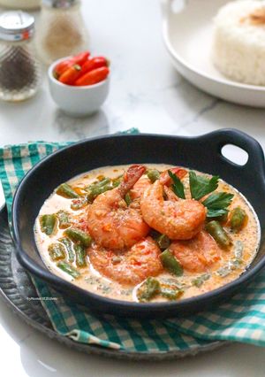 Foto resep Gulai Pedas Udang Buncis (dengan susu evaporasi)