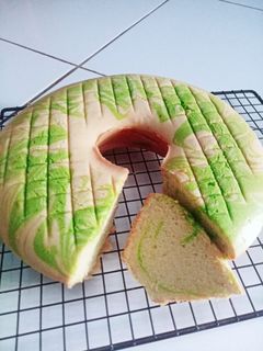 Foto resep Bolu marmer pandan