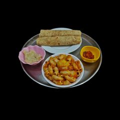 Macaroni With Potato Curry A picture of Macaroni With Potato Curry.