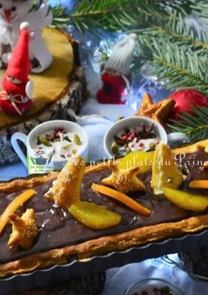 Une photo de Tarte chocolat  orange