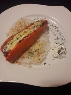 Paprikában sült csilis bab recept fotója