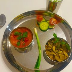 Kathiyawadi Style vagharelo Rotlo/Dry Garlic Pearl Millets 😊 A picture of Kathiyawadi Style vagharelo Rotlo/Dry Garlic Pearl Millets 😊.