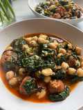 Garbanzos de bote con chorizo a la sidra