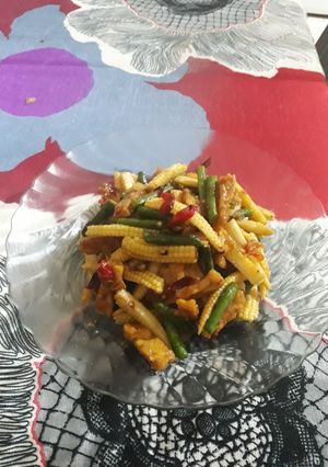 Foto resep Tumis BabyCorn Kacang Panjang Pedas Manis