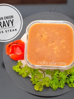 Foto resep Brown Onion Gravy (Saos Steak)
