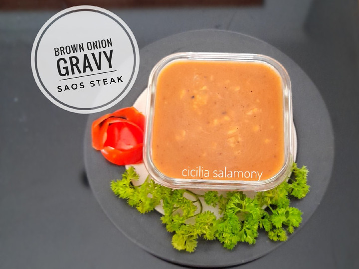 Cara Bikin Brown Onion Gravy (Saos Steak) Irit Anti Gagal