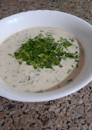 صورة لوصفة سلطة الطحينة