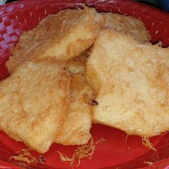 A picture of Fried yam with egg.