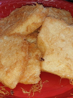 A picture of Fried yam with egg.