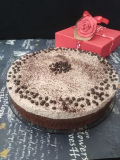 عکسی از دستور چیز کیک شکلاتی کافی شاپی