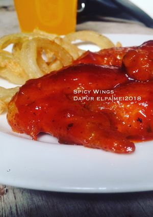 Foto resep Spicy Wings with onion ring ala Richees