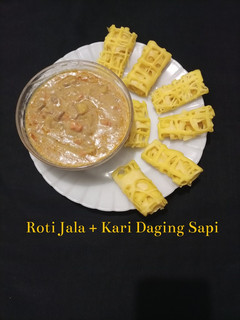 Foto resep Roti Jala dan Kari Daging Sapi