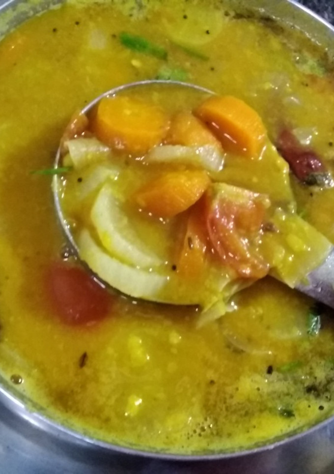 கேரட் முள்ளங்கி சாம்பார்🥕 செய்முறை முக்கிய புகைப்படம்